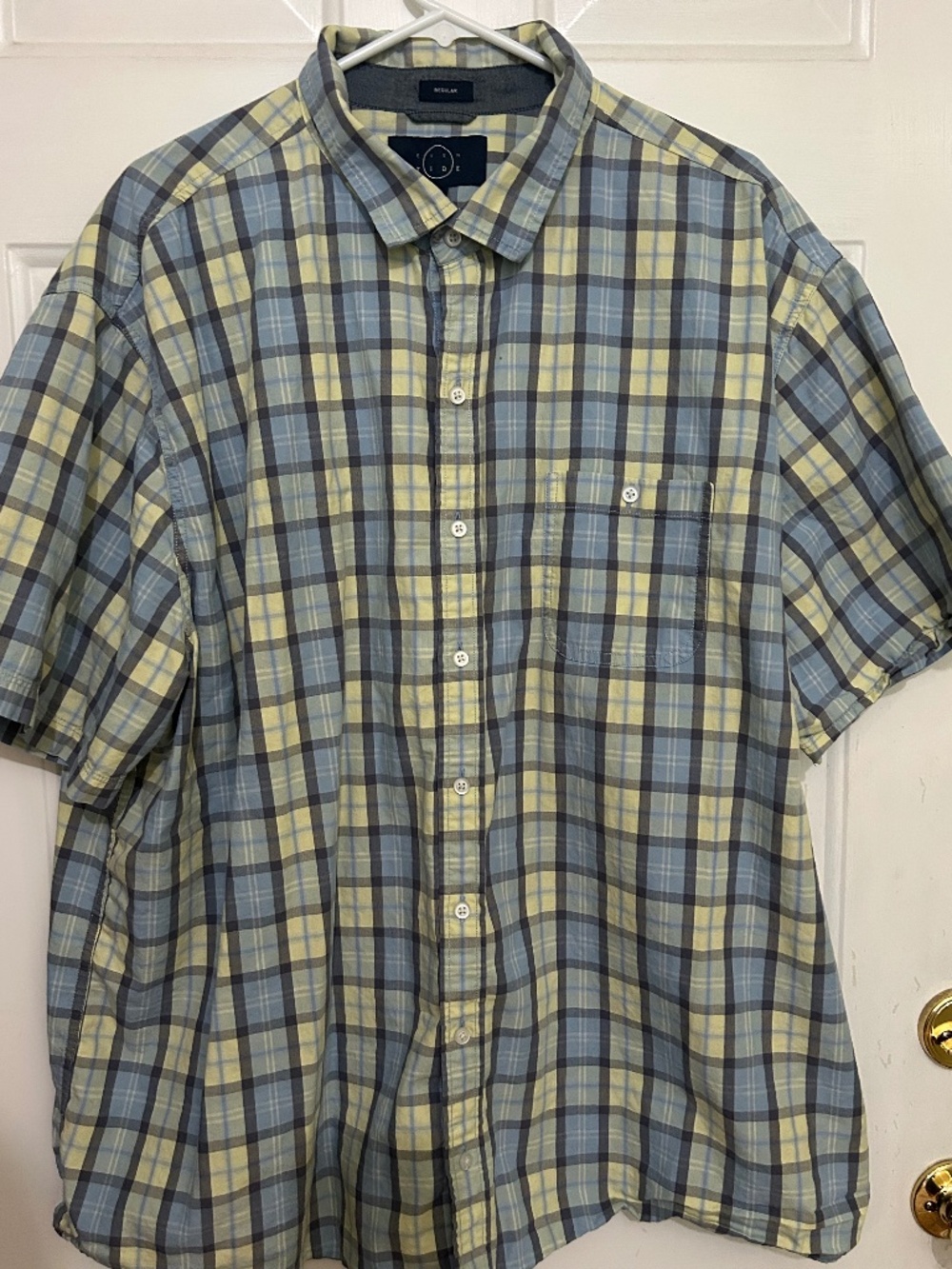 Even Tide, 3XL, plaid short sleeve shirt